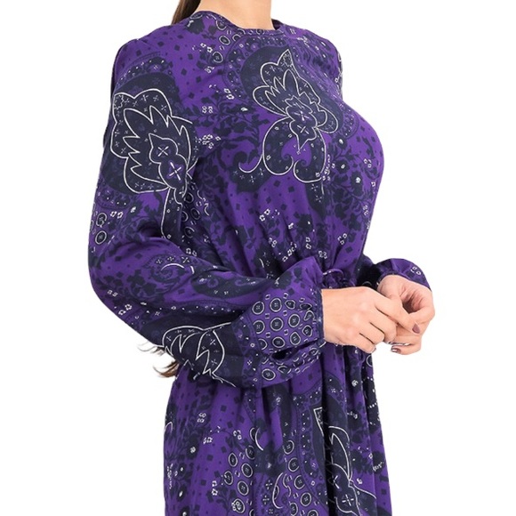 💜NEW MANGO Paisley Print Dress - Picture 4 of 16